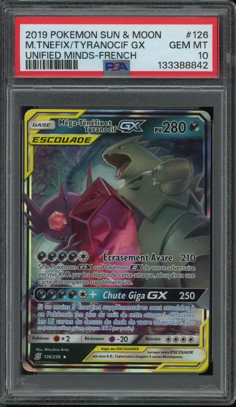PSA 10 Méga-Ténéfix et Tyranocif Gx