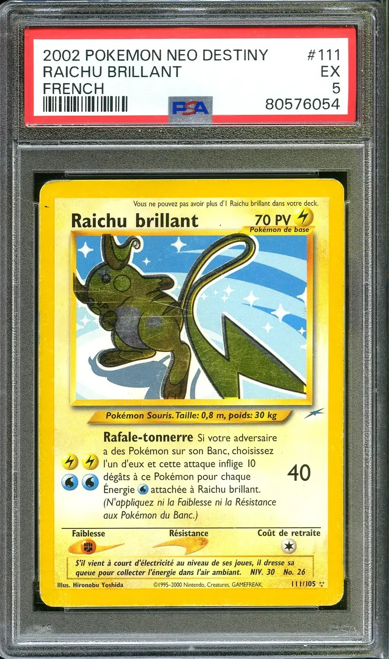 PSA 5 Raichu Brillant