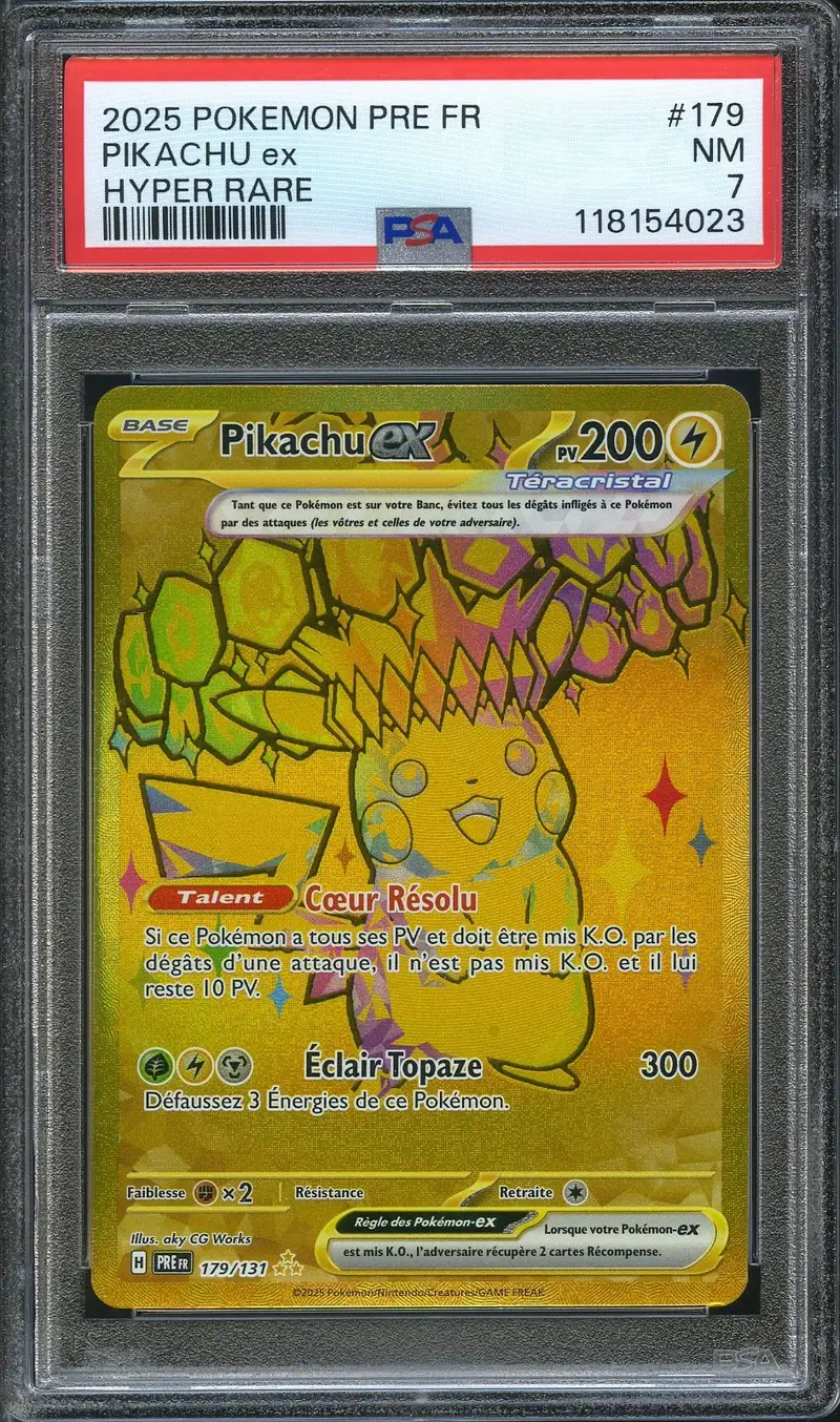 PSA 7 Pikachu Ex Gold