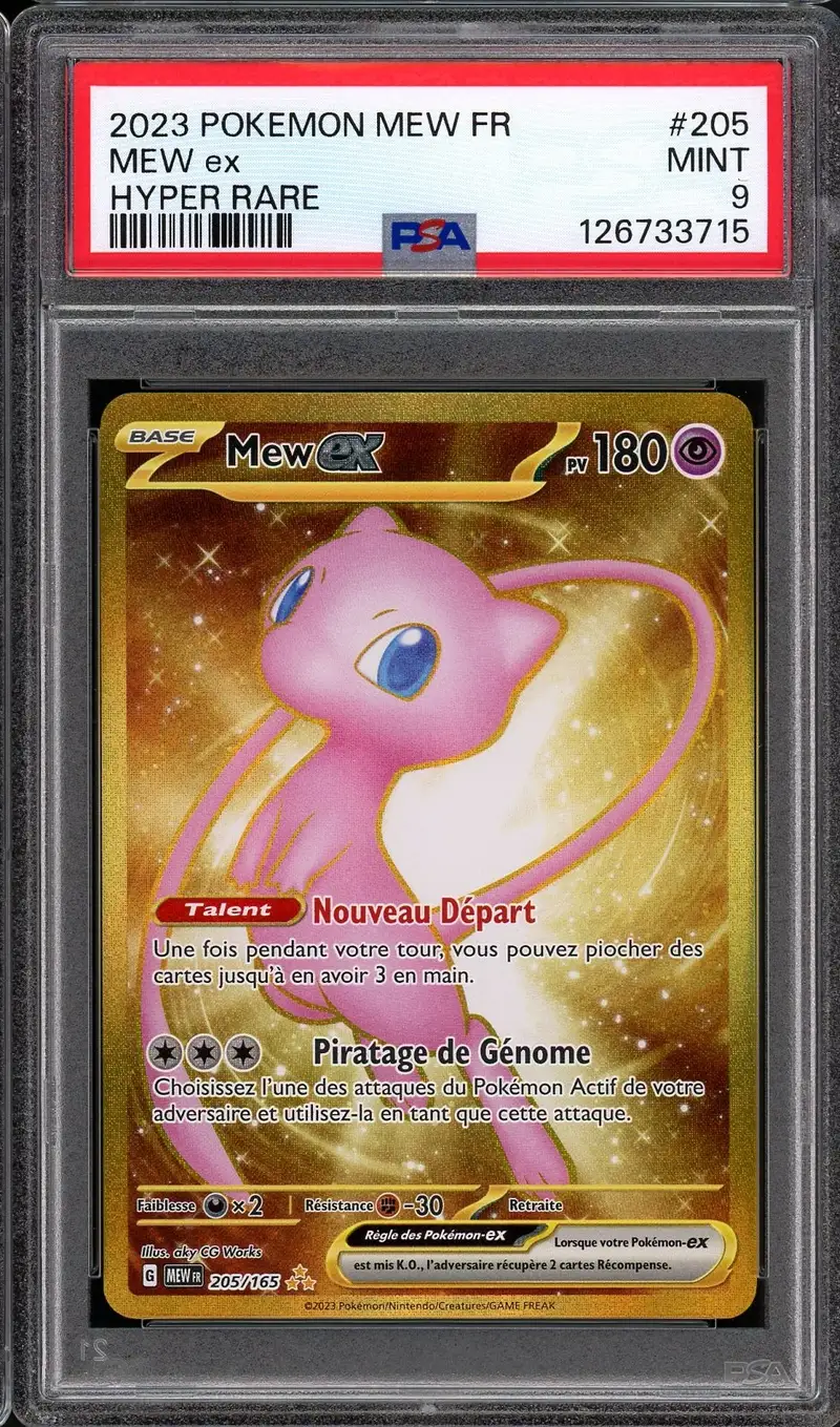 PSA 9 Mew Ex Gold