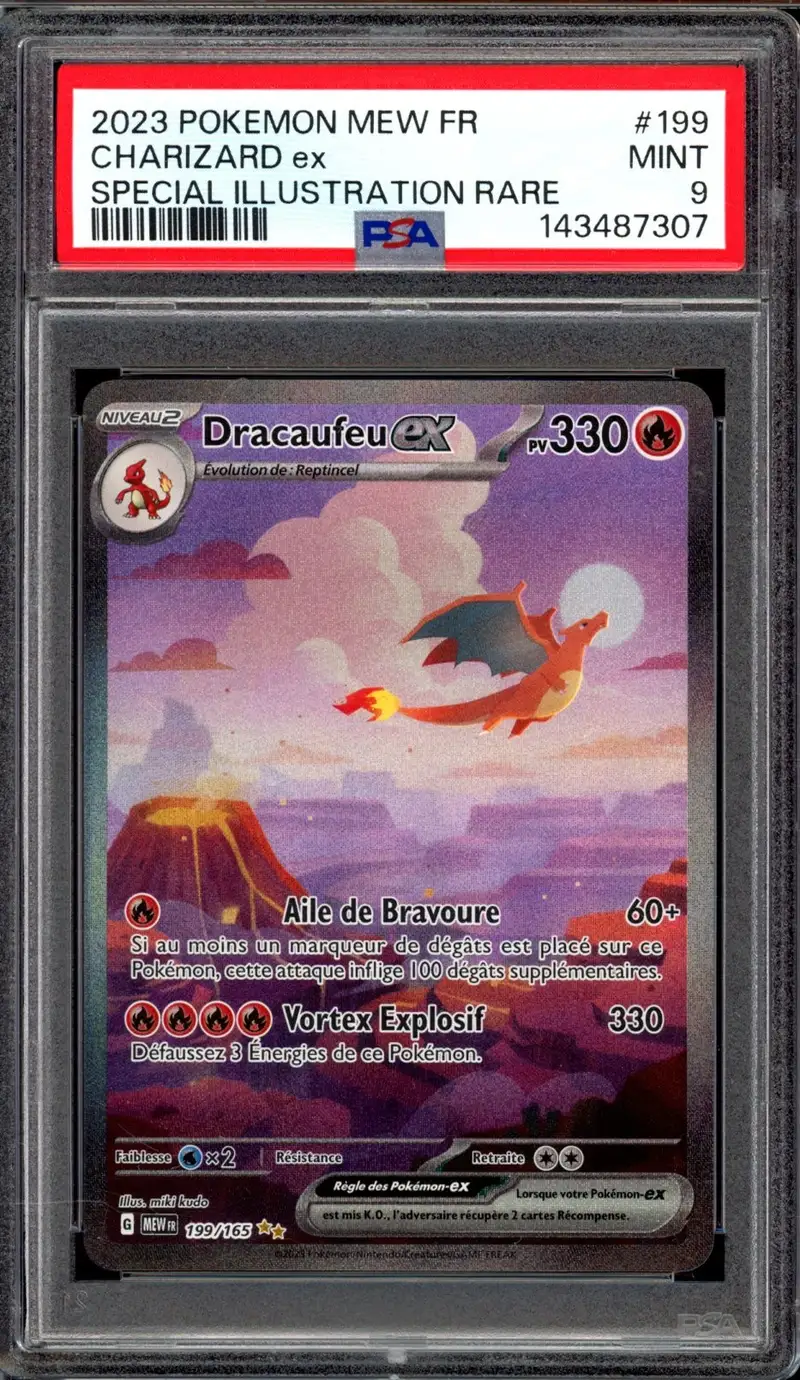 PSA 9 Dracaufeu Ex
