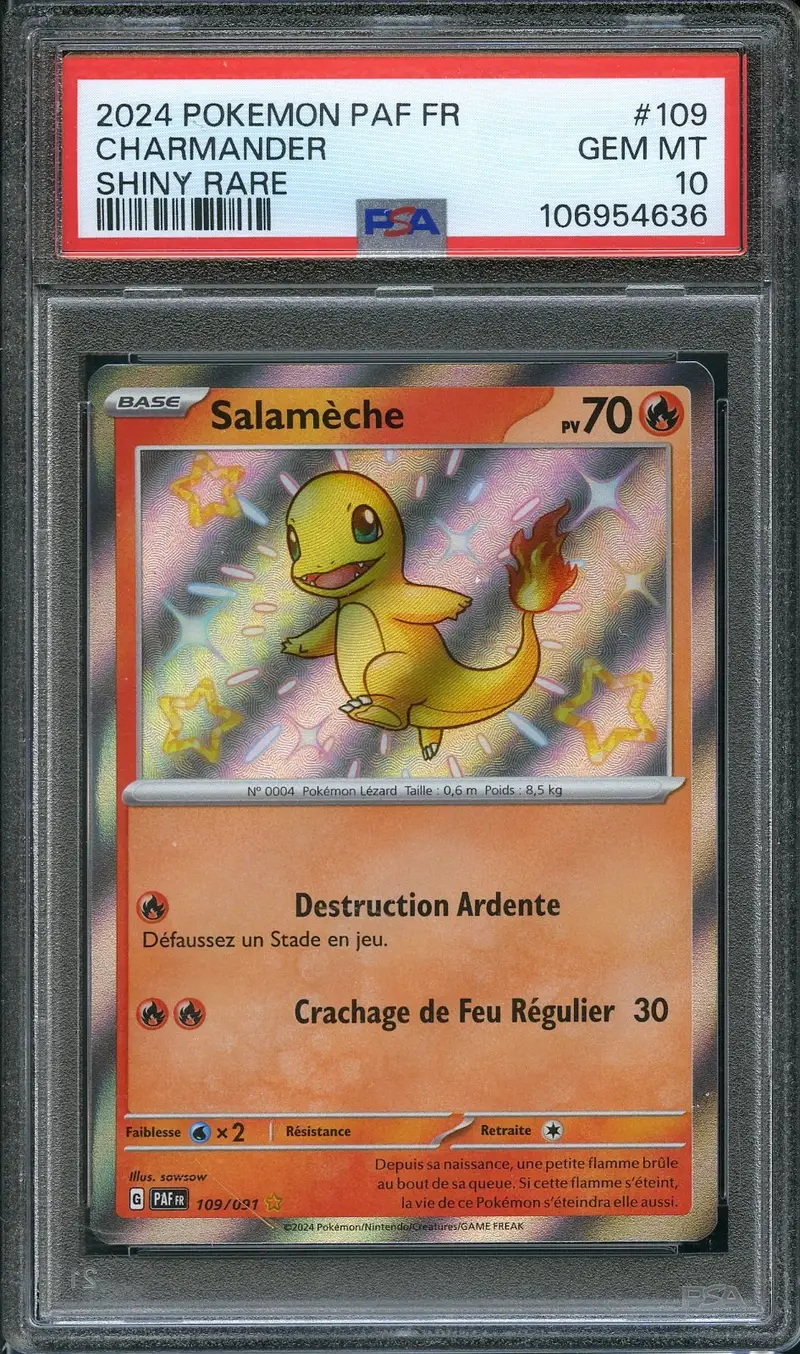 PSA 10 Salamèche Shiny