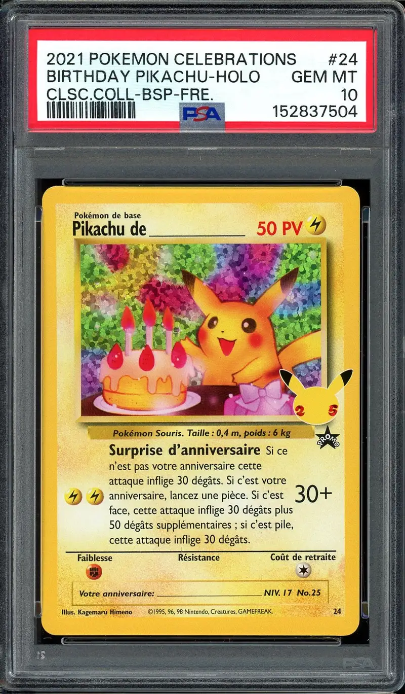 PSA 10 Pikachu de _____ Holo