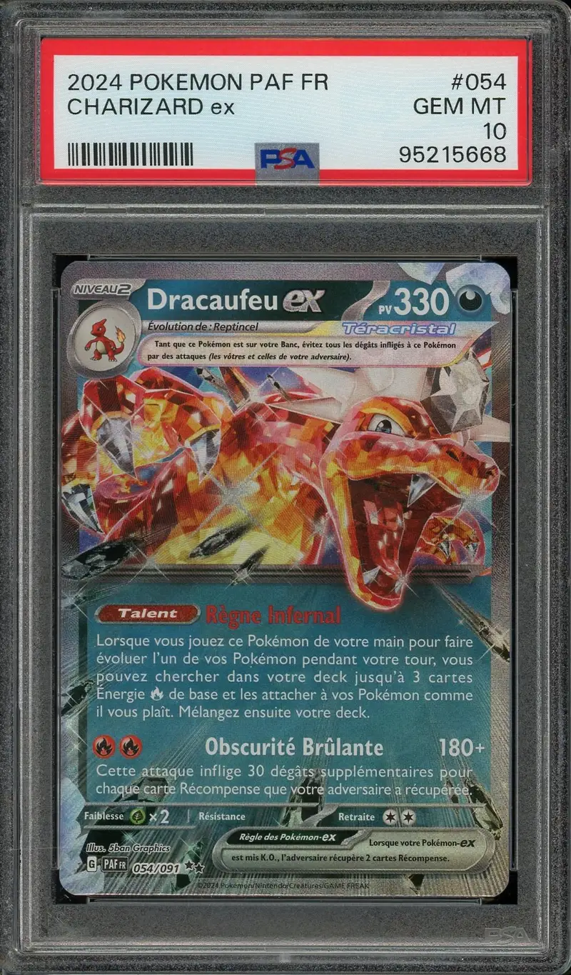 PSA 10 Dracaufeu Ex