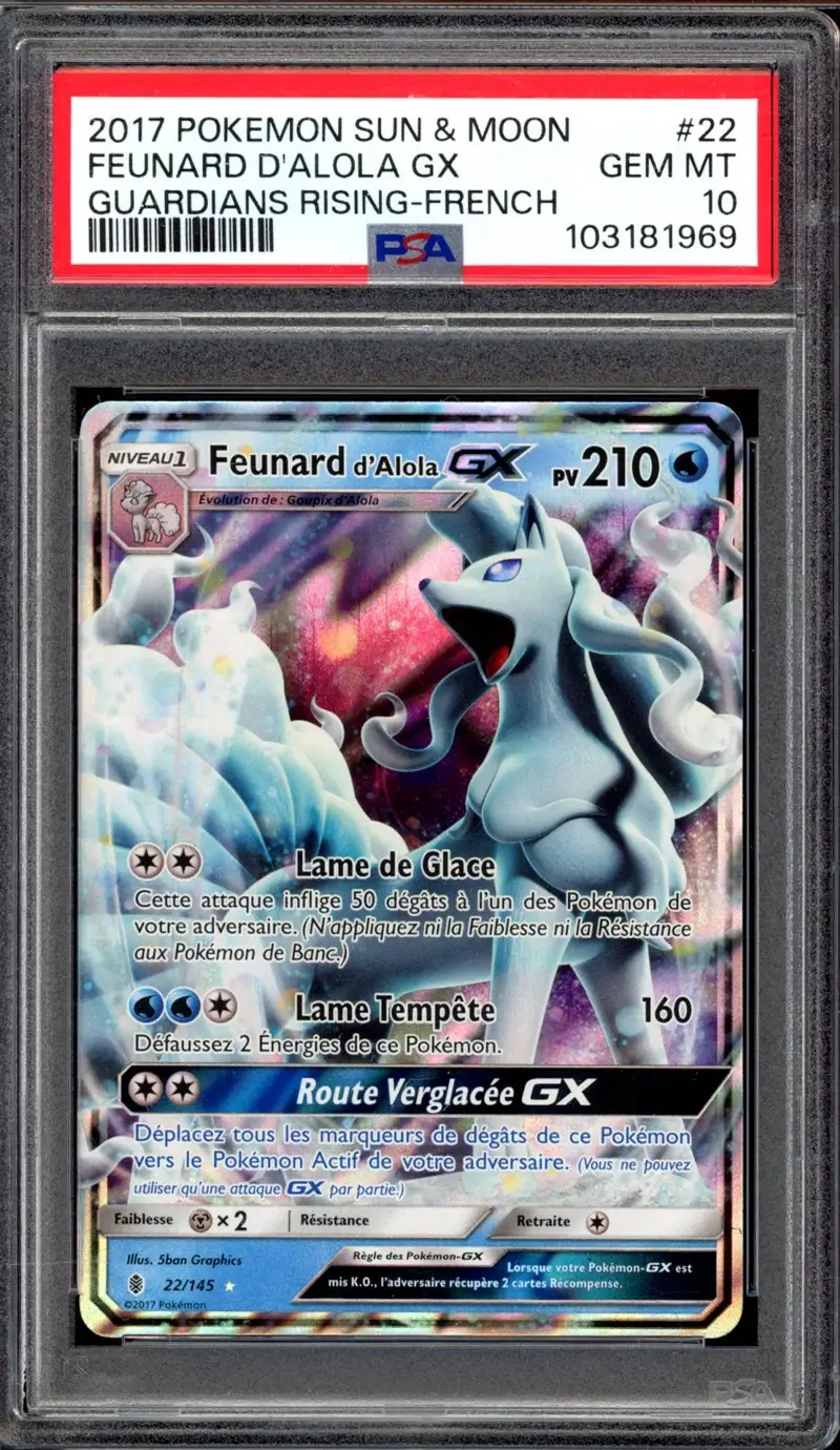 PSA 10 Feunard d'Alola Gx