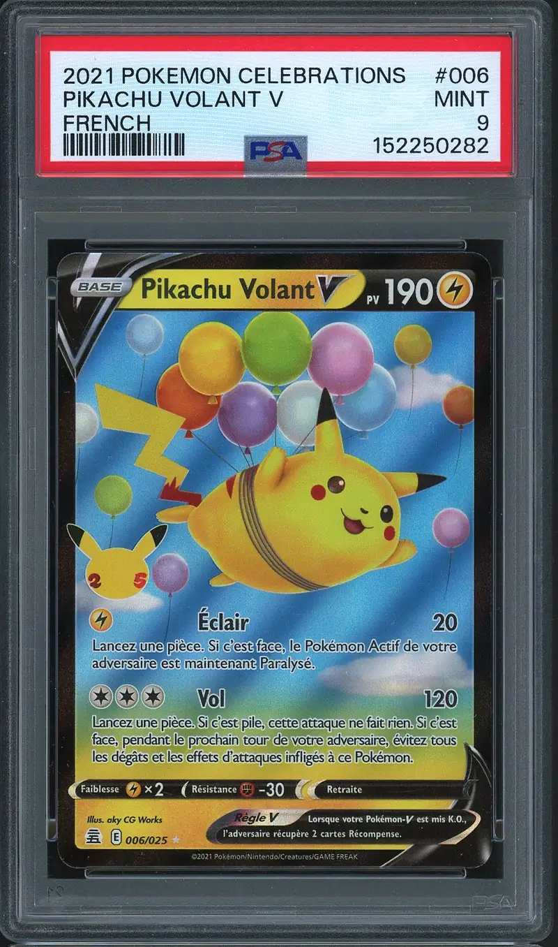 PSA 9 Pikachu Volant V
