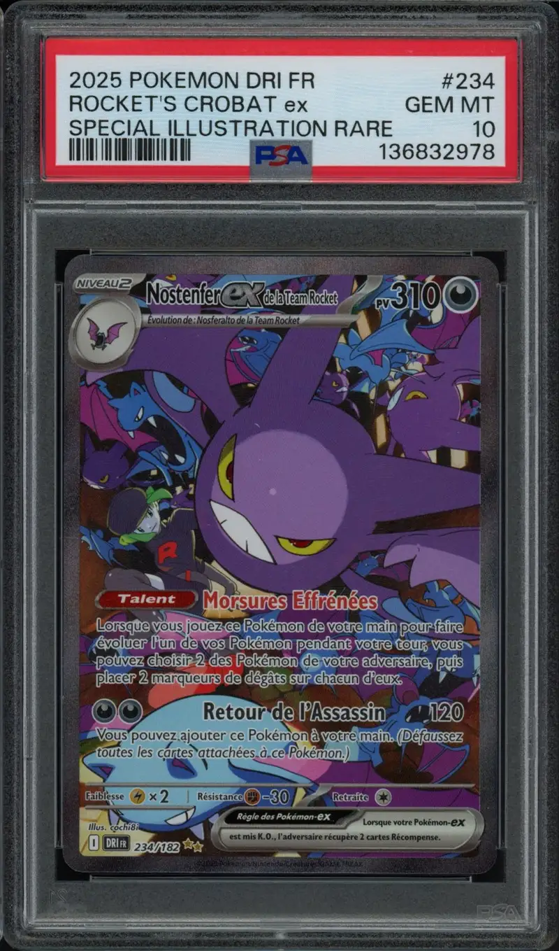 PSA 10 Nostenfer Ex de la Team Rocket