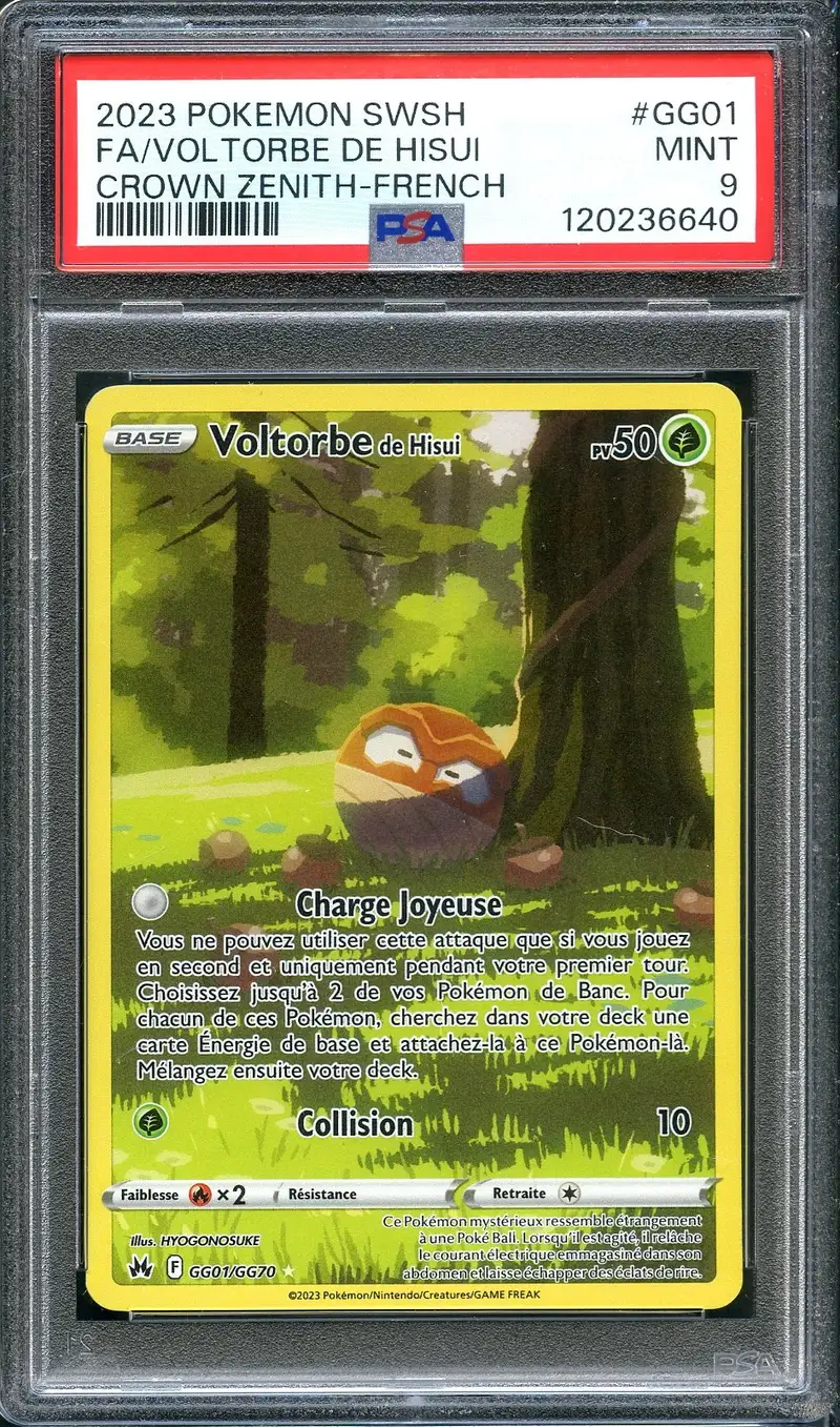 PSA 9 Voltorbe de Hisui