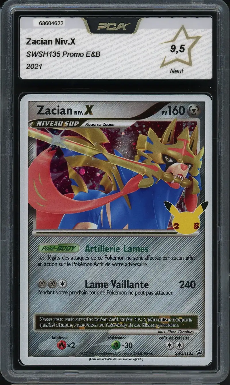 PCA 9.5 Zacian Niv. X Holo