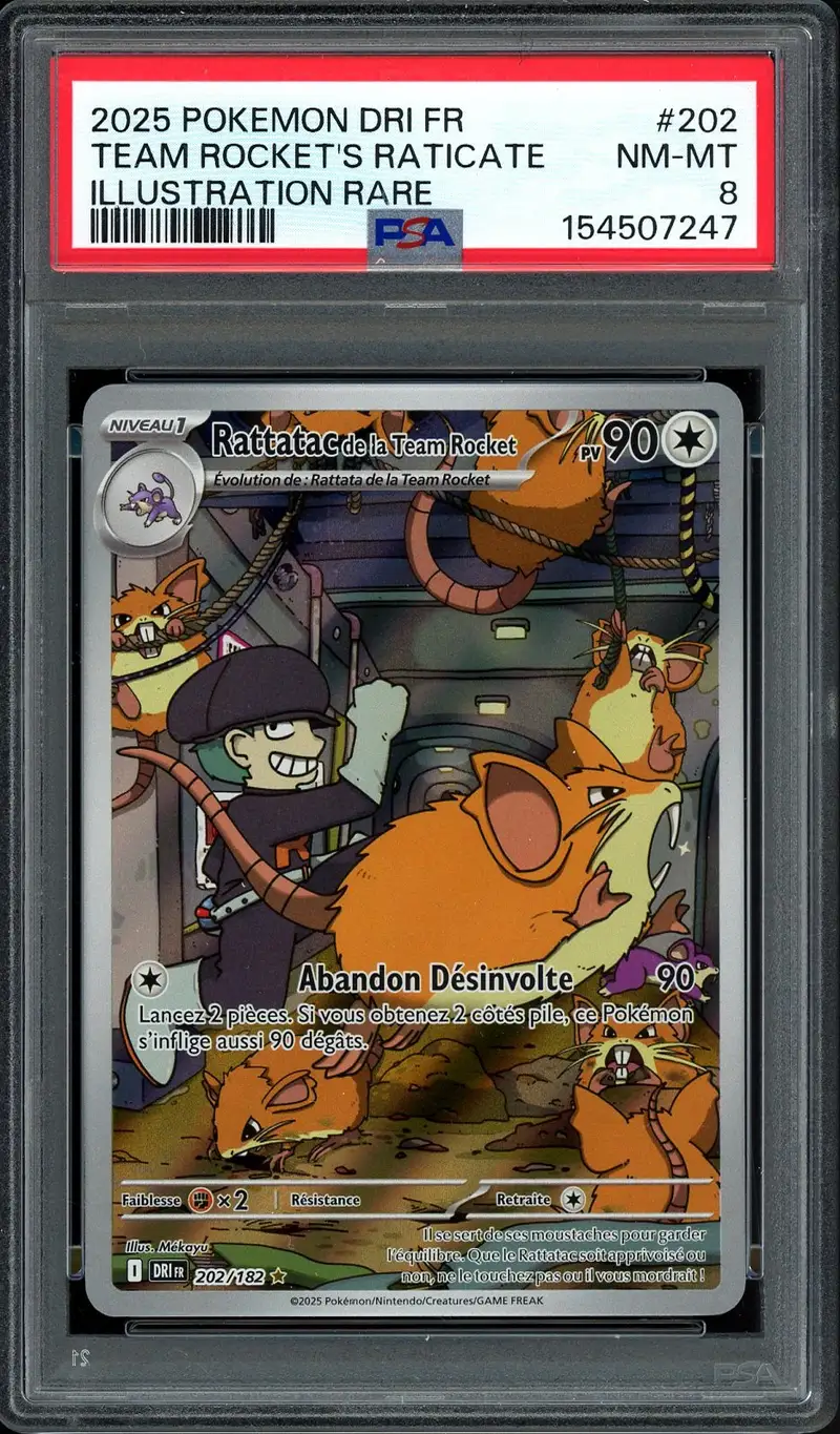 PSA 8 Rattatac de la Team Rocket
