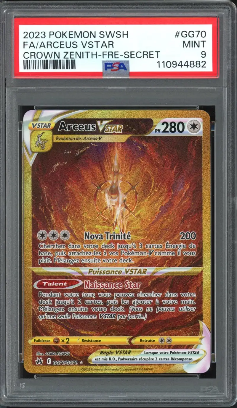 PSA 9 Arceus VStar Gold