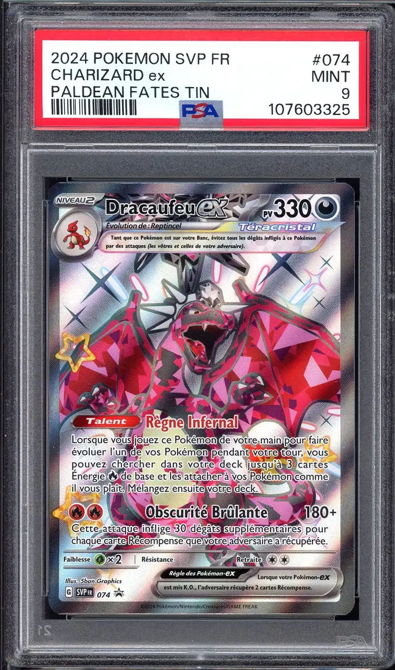 PSA 9 Dracaufeu Ex