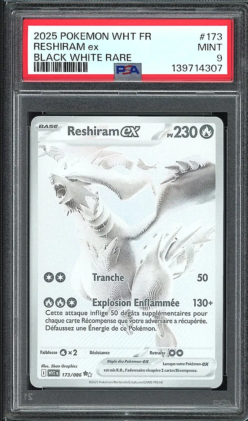 PSA 9 Reshiram Ex