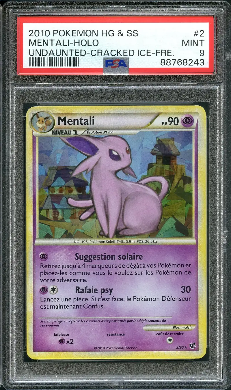 PSA 9 Mentali Holo Cracked Ice