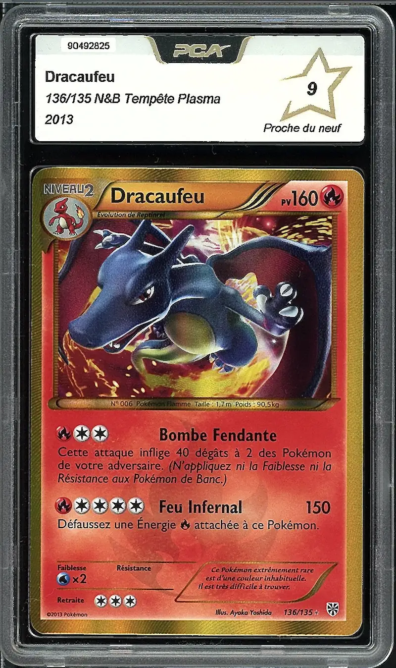 dracaufeu pokemon card gold PCA 9 Dracaufeu Gold Star