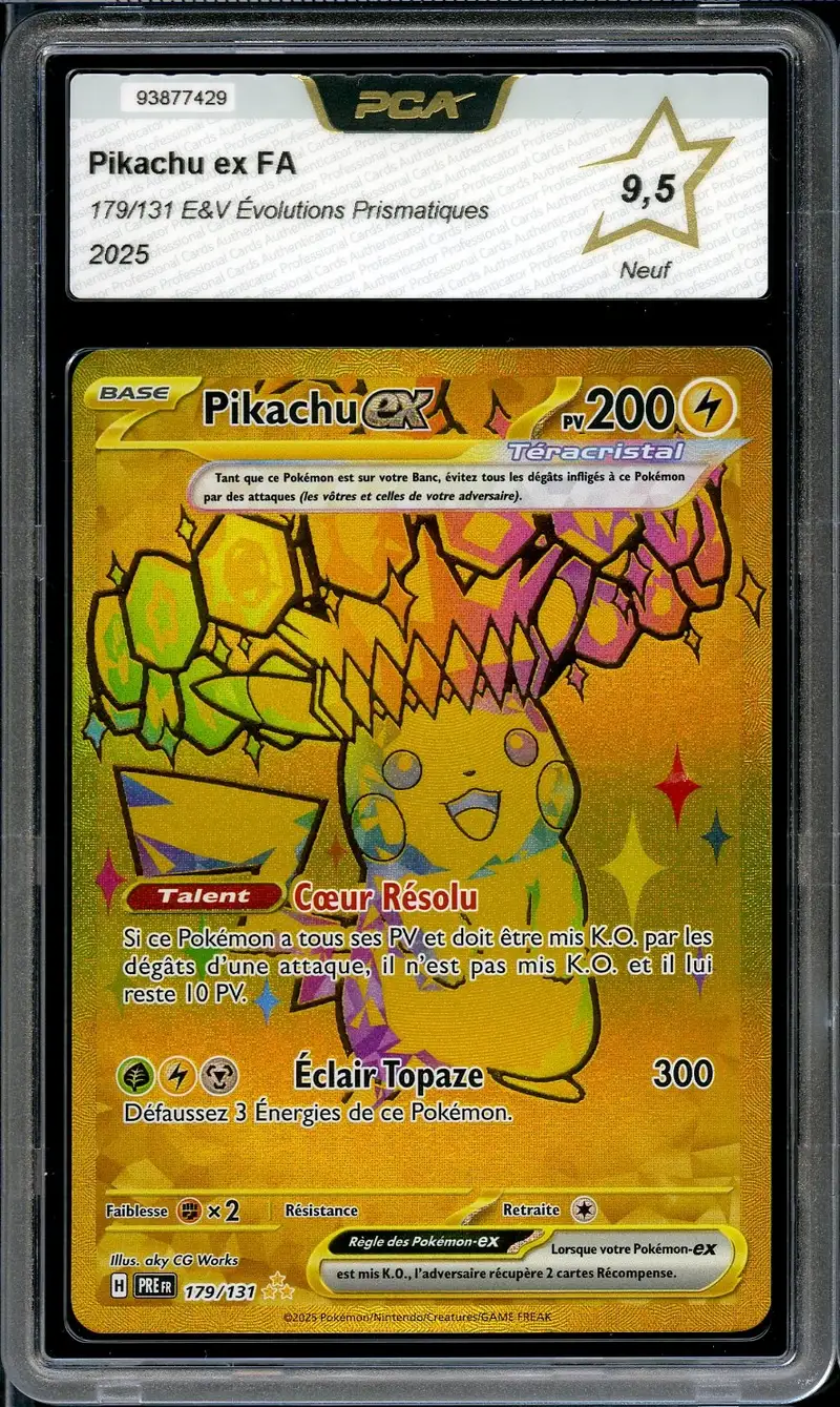 PCA 9.5 Pikachu Ex Gold