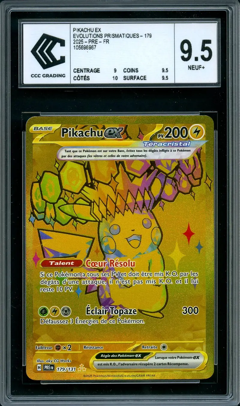 CCC 9.5 Pikachu Ex Gold
