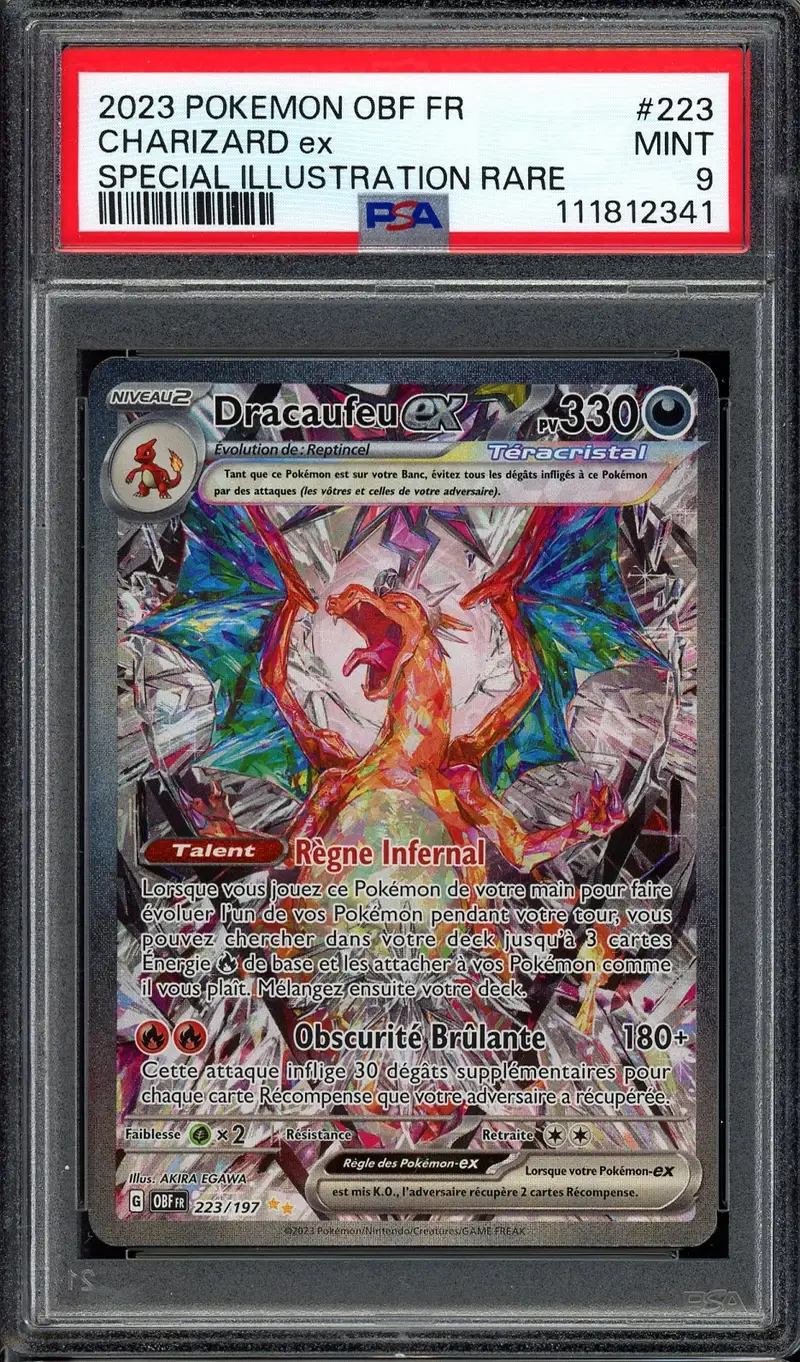 PSA 9 Dracaufeu Ex