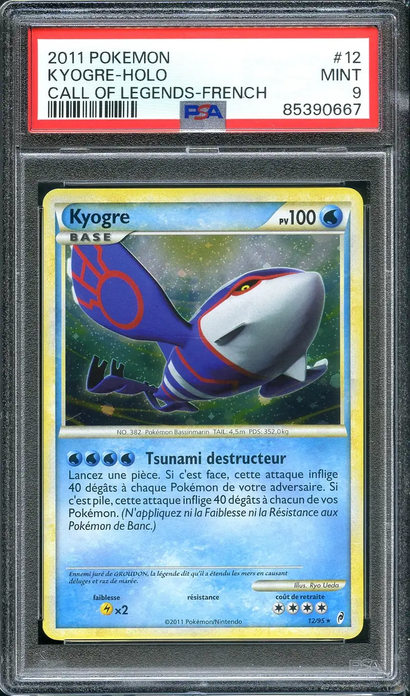 PSA 9 Kyogre Holo