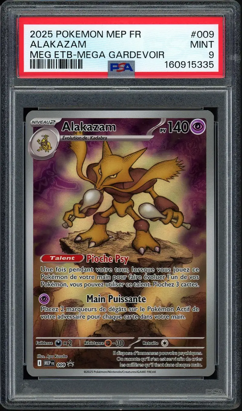 PSA 9 Alakazam
