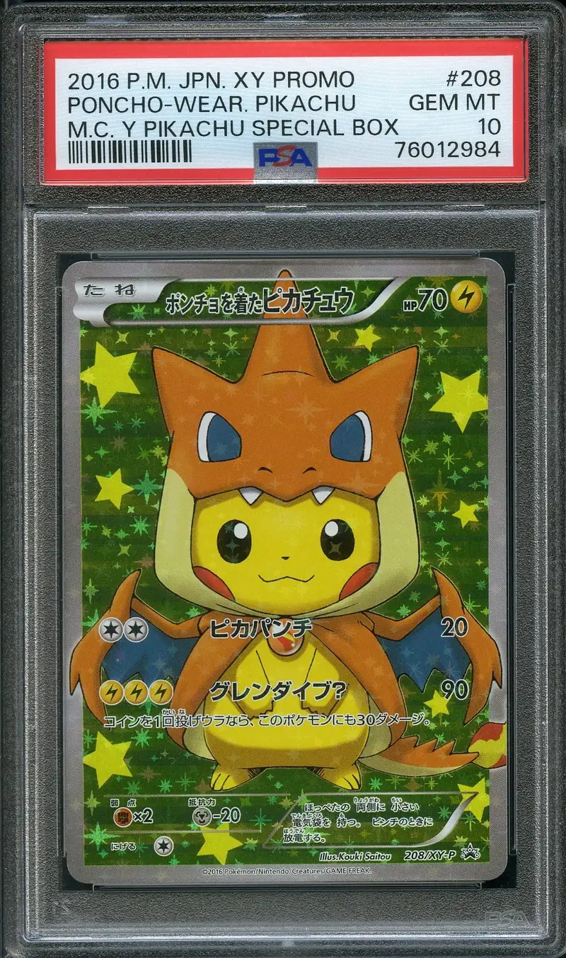 PSA 10 Poncho Wearing Pikachu