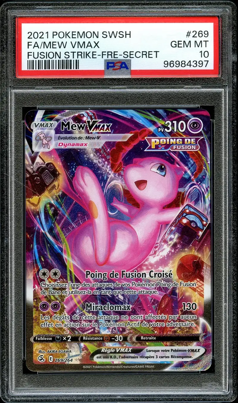 2021 mew pokemon card PSA 9 VMax end display PSA 8 POKÉMON TCG MEW
