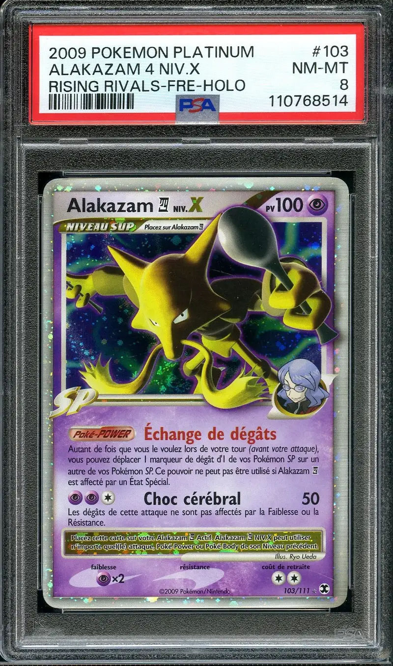 PSA 8 Alakazam Niv. X