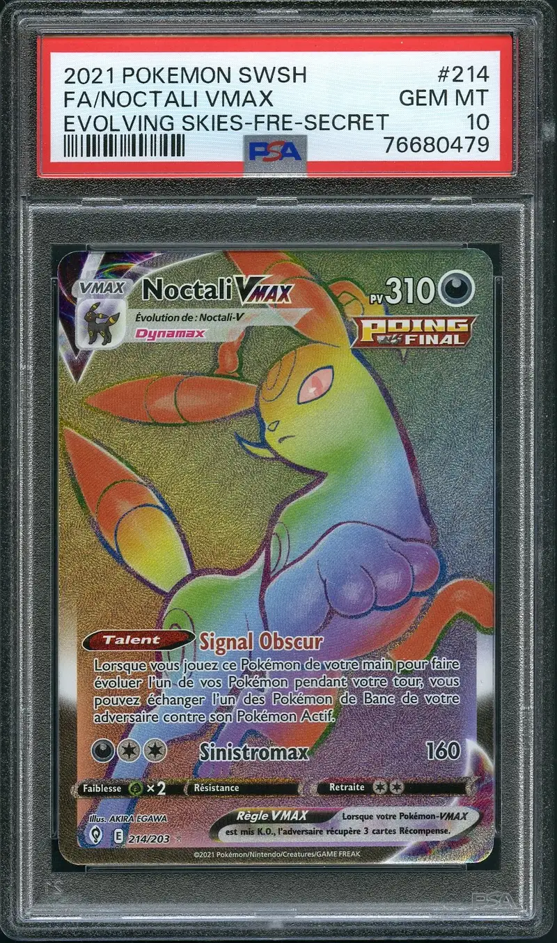 PSA 10 Noctali VMax Rainbow
