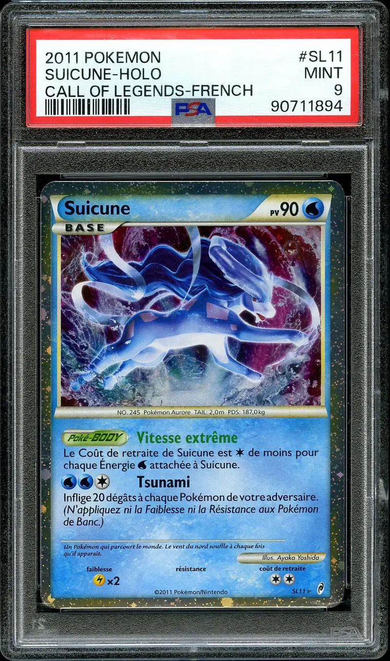 PSA 9 Suicune Holo