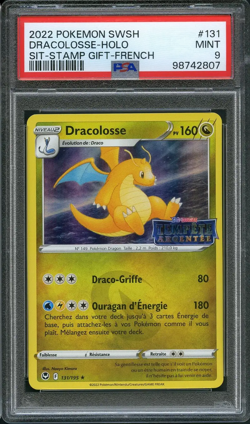 PSA 9 Dracolosse Holo Prerelease