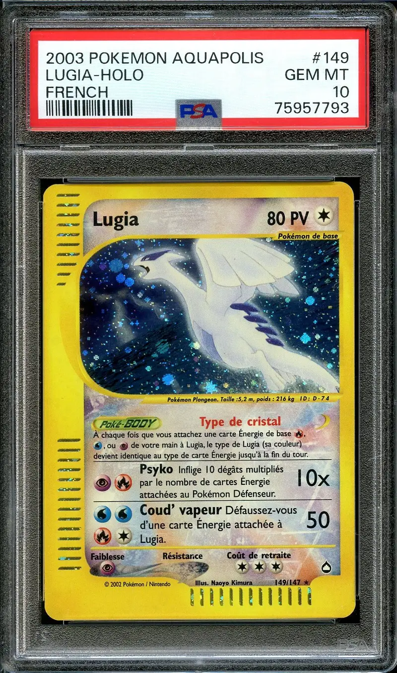 PSA 10 Lugia Crystal Holo