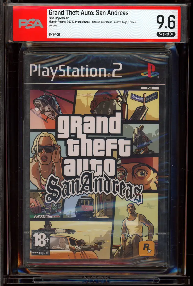 PSA 9.6 Jeu PlayStation 2 Grand Theft Auto San Andreas