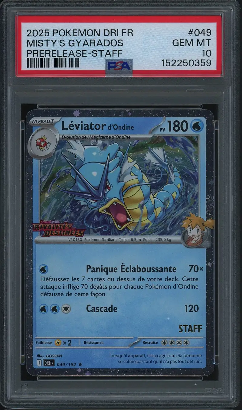 PSA 10 Léviator d'Ondine Prerelease Staff