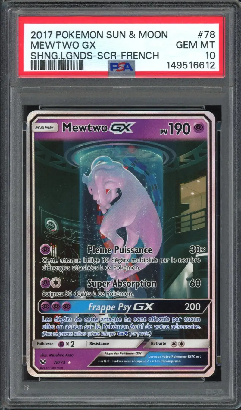 PSA 10 Mewtwo Gx