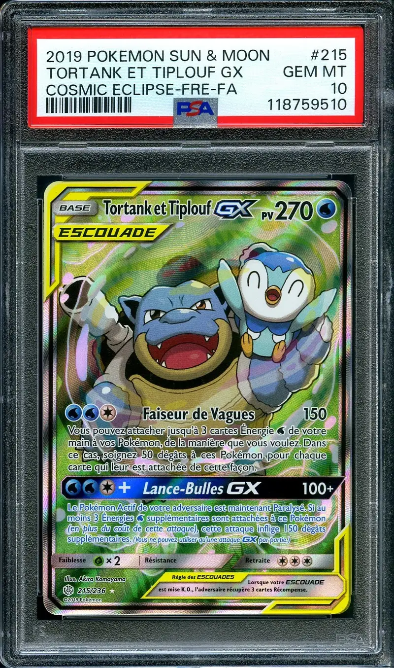 PSA 10 Tortank et Tiplouf Gx