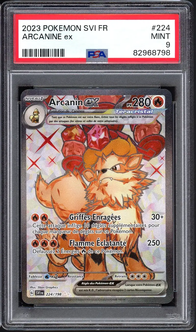 PSA 9 Arcanin Ex Shiny