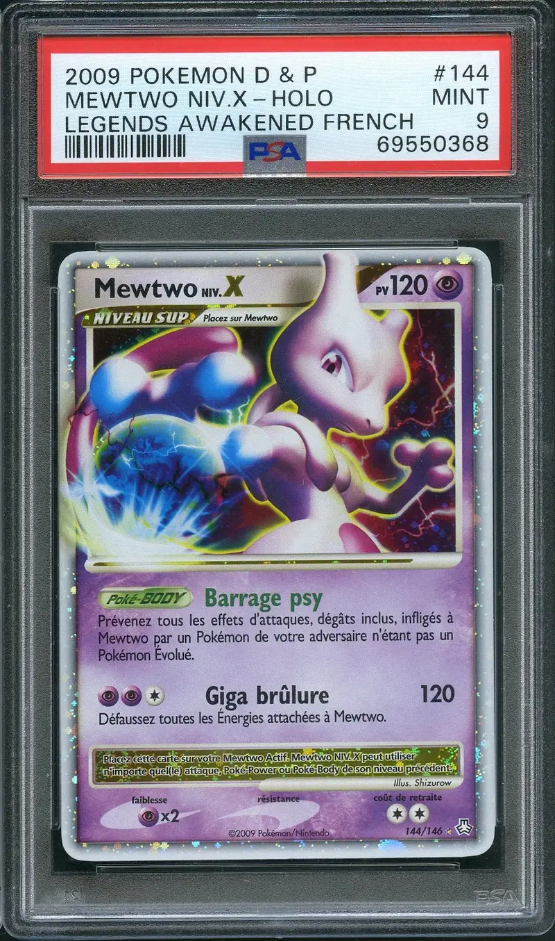 PSA 9 Mewtwo Niv. X