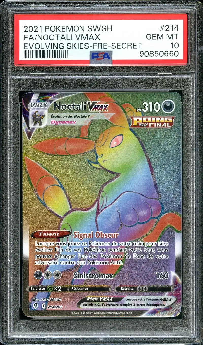 PSA 10 Noctali VMax Rainbow