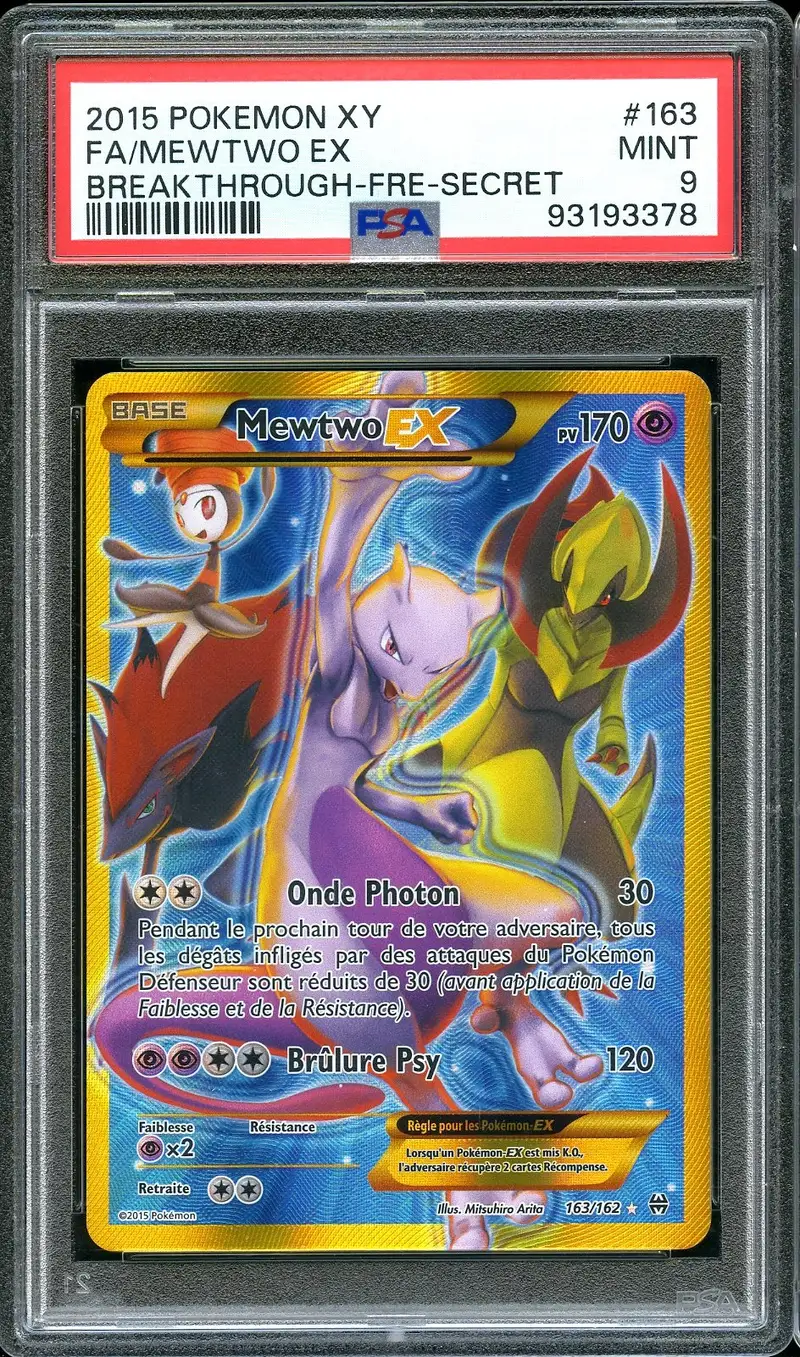 PSA 9 Mewtwo Ex Gold