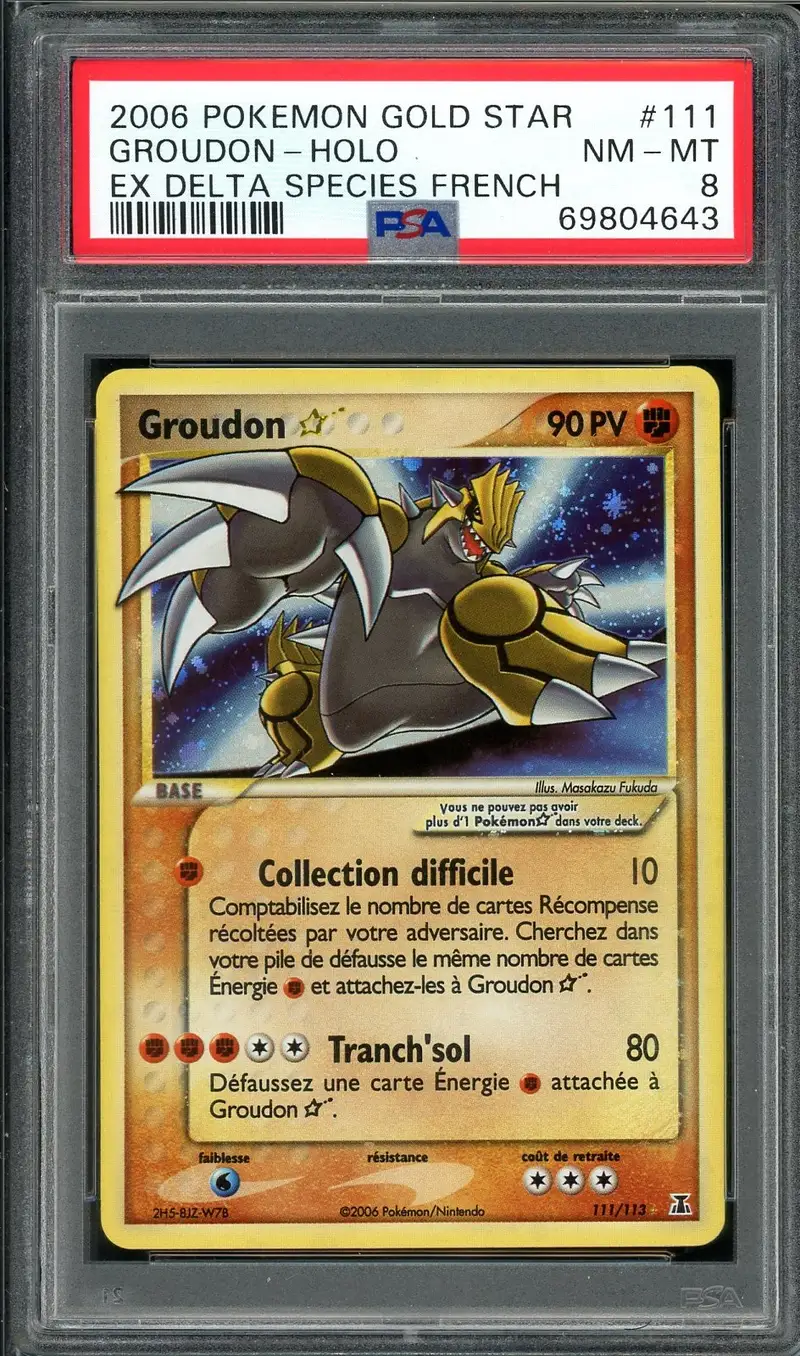 PSA 8 Groudon Gold Star