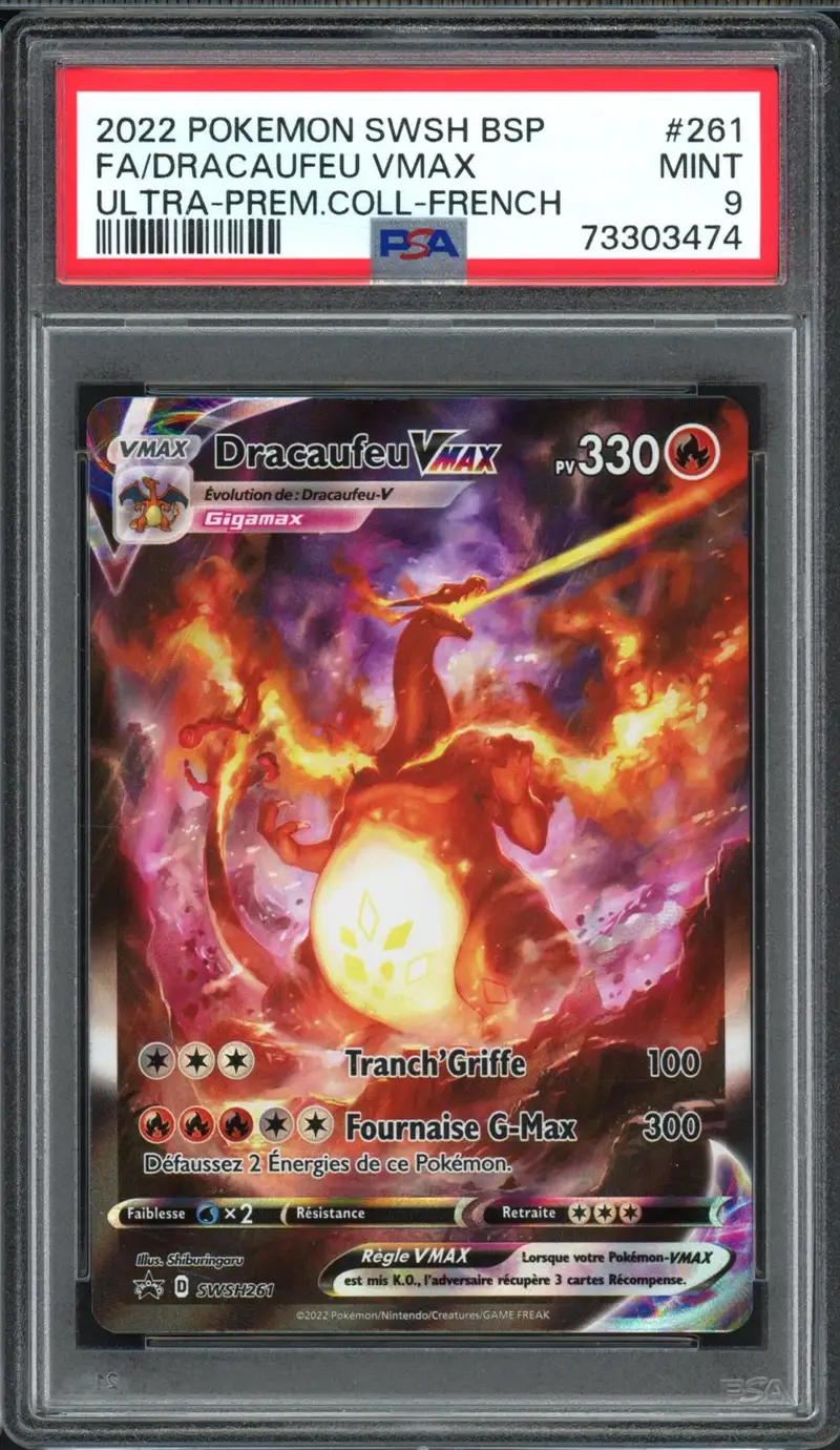 PSA 9 Dracaufeu VMax