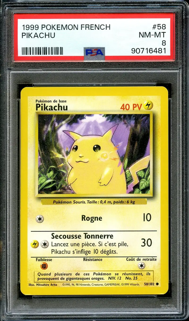 PSA 8 Pikachu