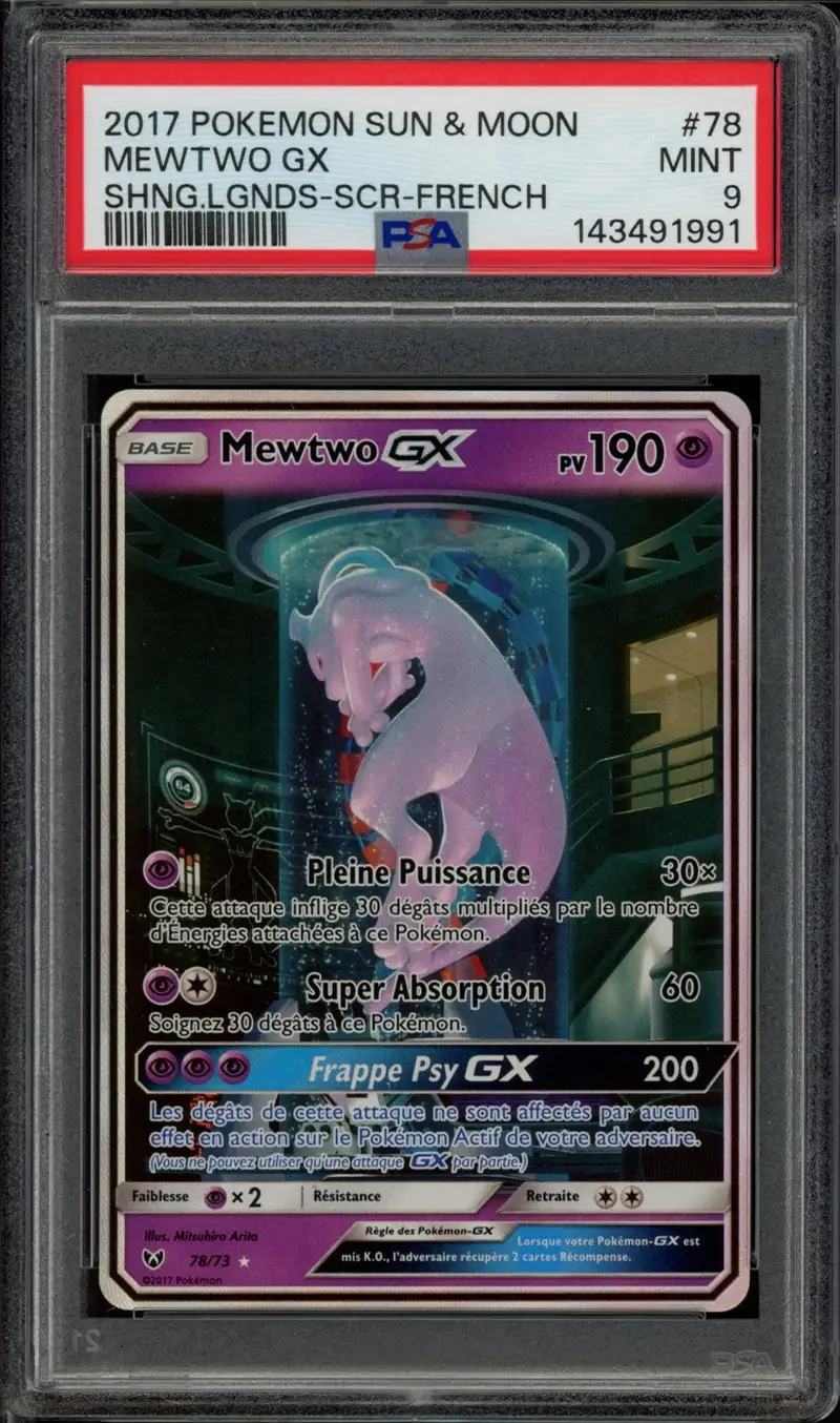PSA 9 Mewtwo Gx
