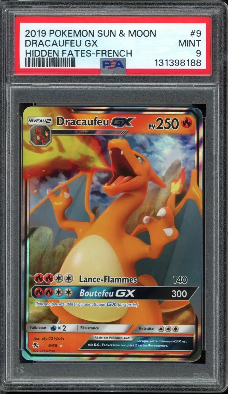 PSA 9 Dracaufeu Gx