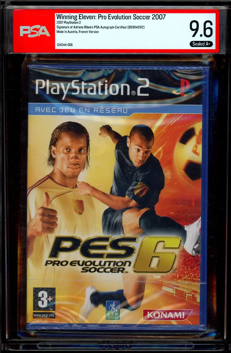 PSA 9.6 Jeu PlayStation 2 Pro Evolution Soccer 2007 Signé