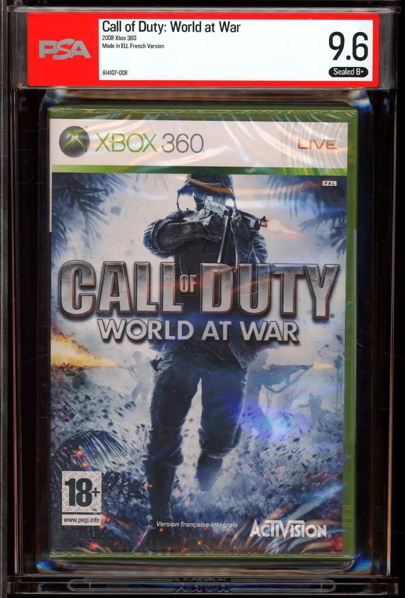 PSA 9.6 Jeu Xbox 360 Call of Duty World at War