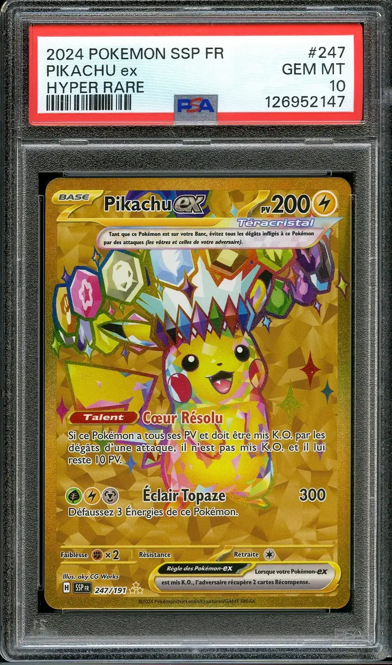 PSA 10 Pikachu Ex Gold