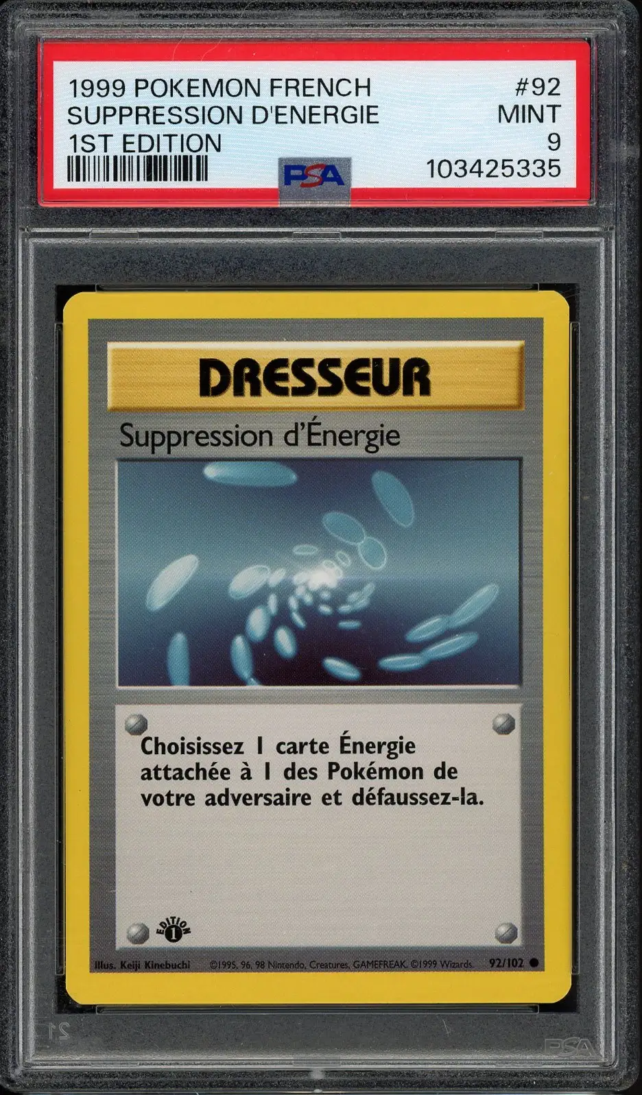 PSA 9 Suppression d'Energie