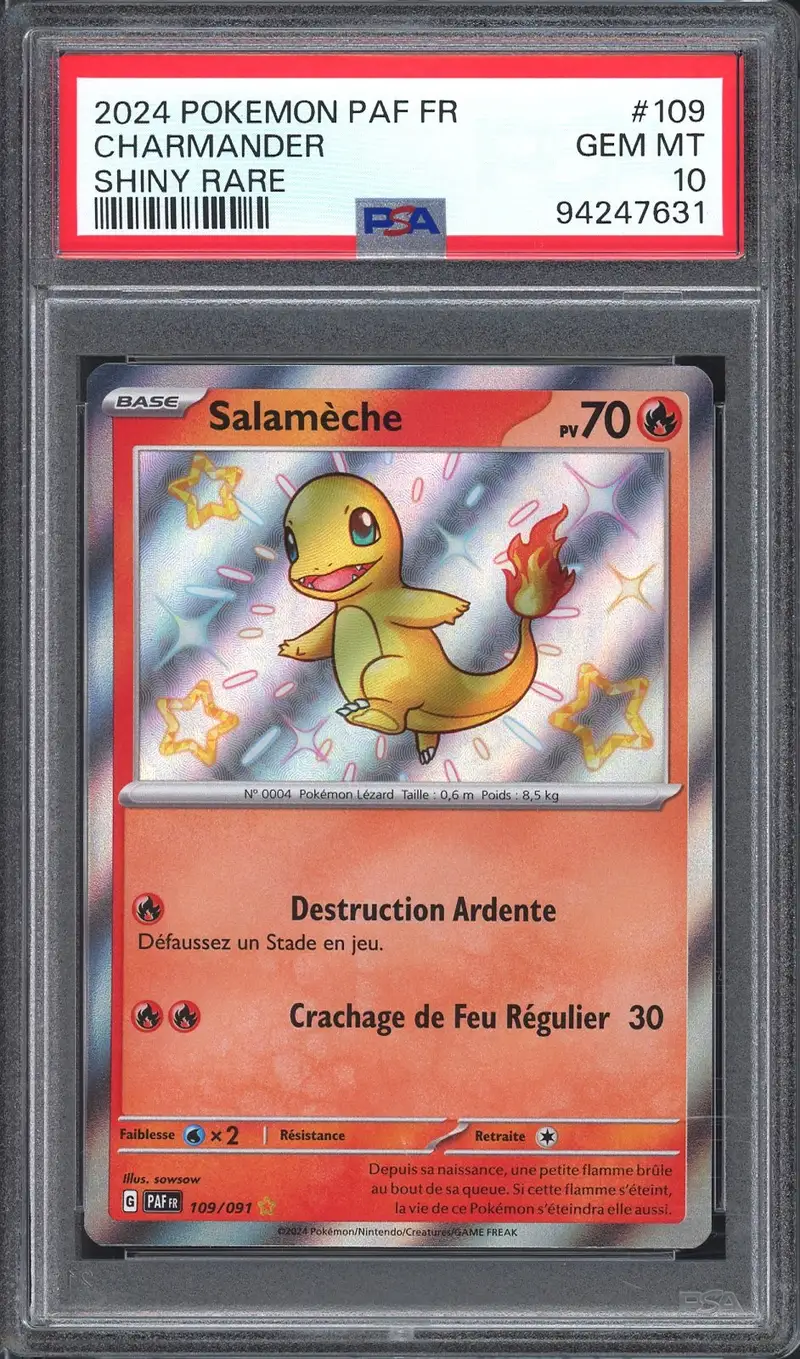 PSA 10 Salamèche Shiny