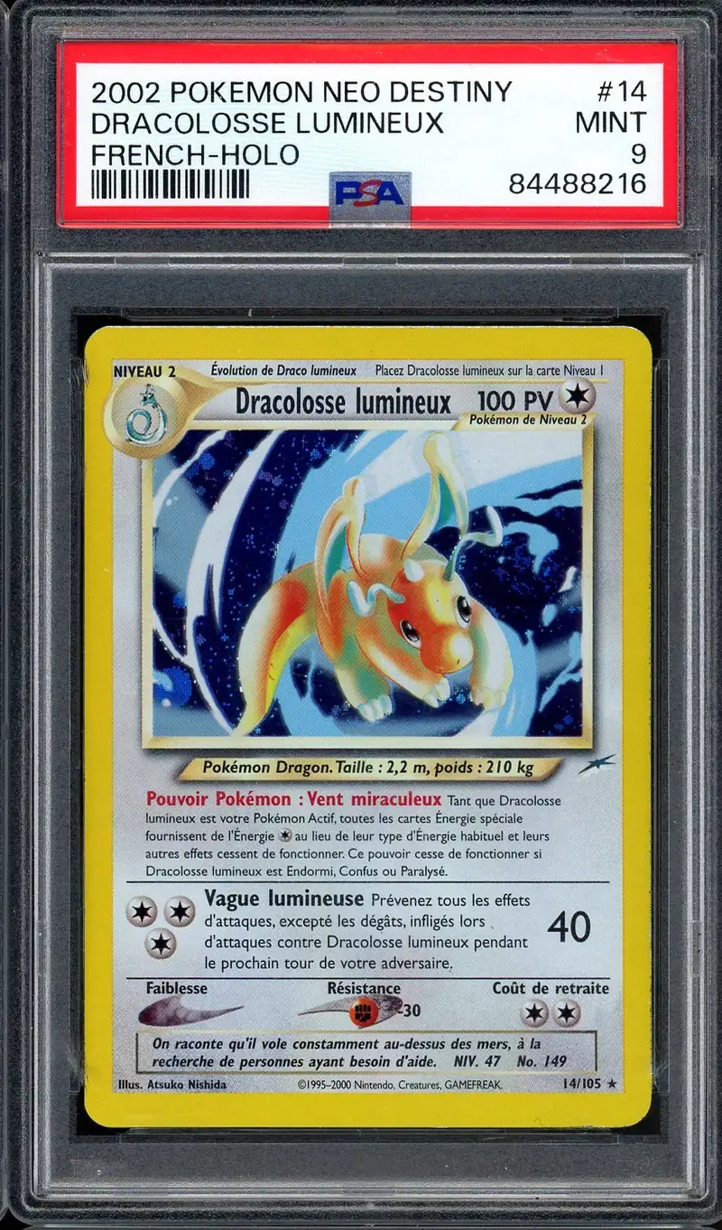 PSA 9 Dracolosse Lumineux
